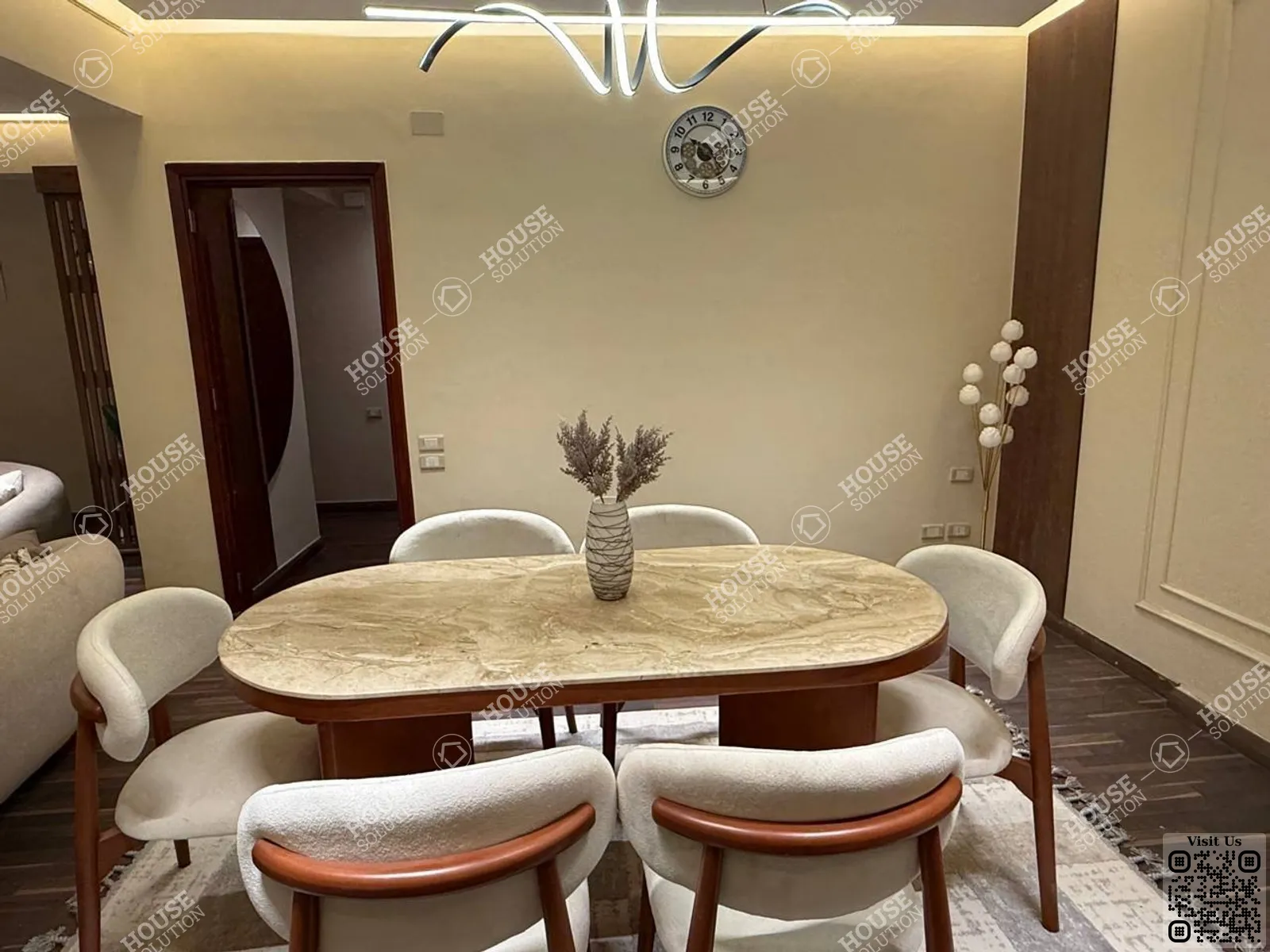 DINING AREA @ Apartments For Rent In Zamalek Zamalek GEZIRA ISLAND Area: 185 m² consists of 2 Bedrooms 2 Bathrooms Modern furnished 5 stars #6547-2