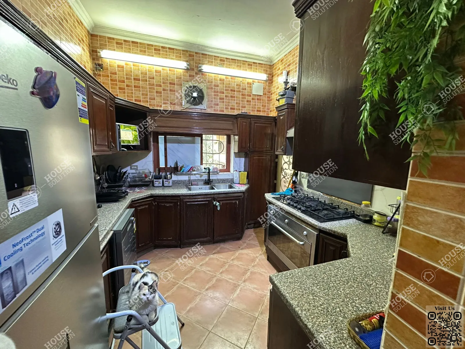 KITCHEN @ Apartments For Sale In Maadi Maadi Sarayat Area: 275 m² consists of 4 Bedrooms 2 Bathrooms Semi furnished 5 stars #6593-1