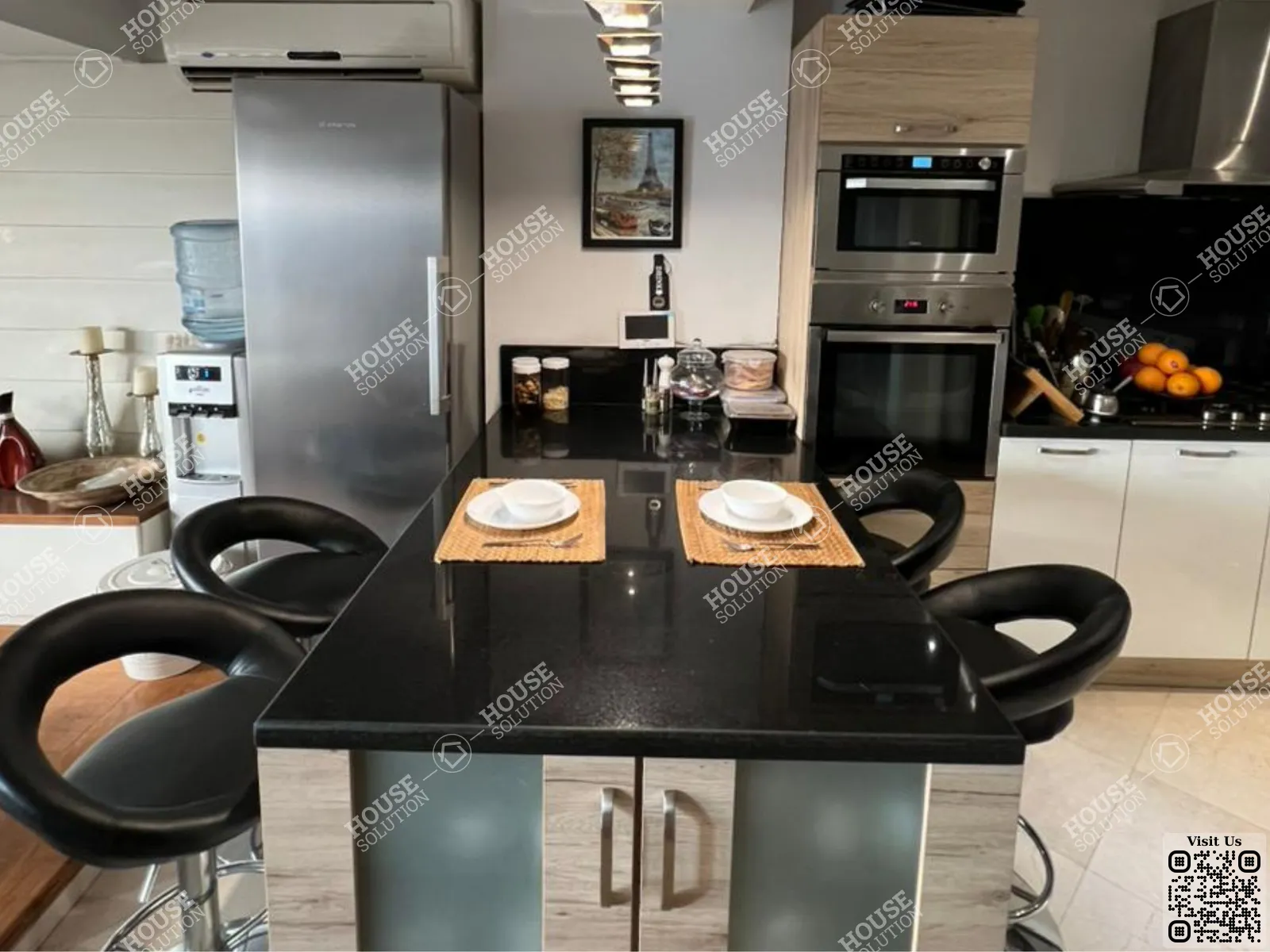 KITCHEN  @ Apartments For Rent In Zamalek Zamalek GEZIRA ISLAND Area: 165 m² consists of 2 Bedrooms 3 Bathrooms Modern furnished 5 stars #6600-1