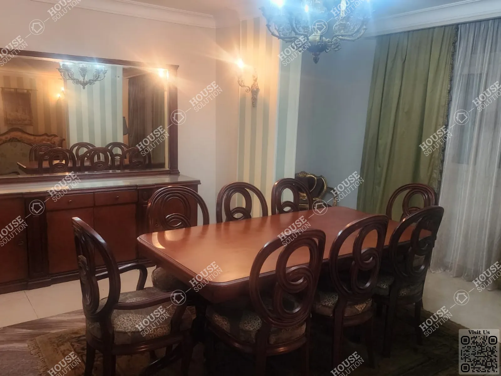 DINING AREA @ Apartments For Rent In Maadi Maadi Degla Area: 165 m² consists of 3 Bedrooms 2 Bathrooms Furnished 5 stars #6602-1