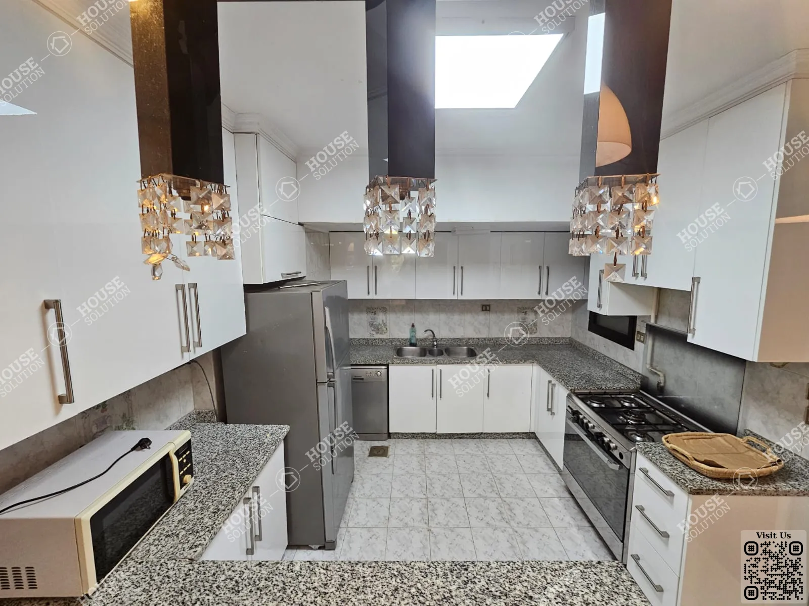 KITCHEN  @ Ground Floors For Rent In Maadi Maadi Sarayat Area: 350 m² consists of 4 Bedrooms 3 Bathrooms Furnished 5 stars #6608-1