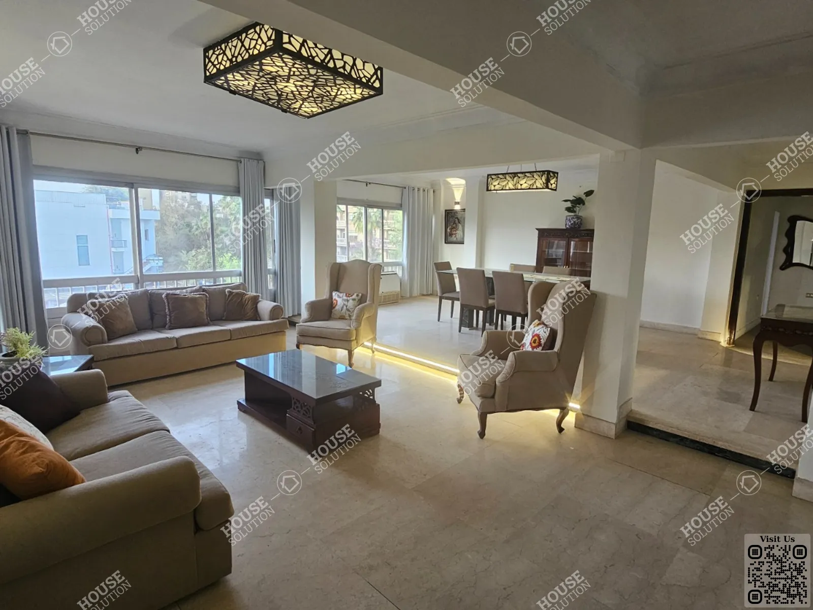 RECEPTION  @ Apartments For Rent In Maadi Maadi Degla Area: 250 m² consists of 4 Bedrooms 3 Bathrooms Furnished 5 stars #6619-0