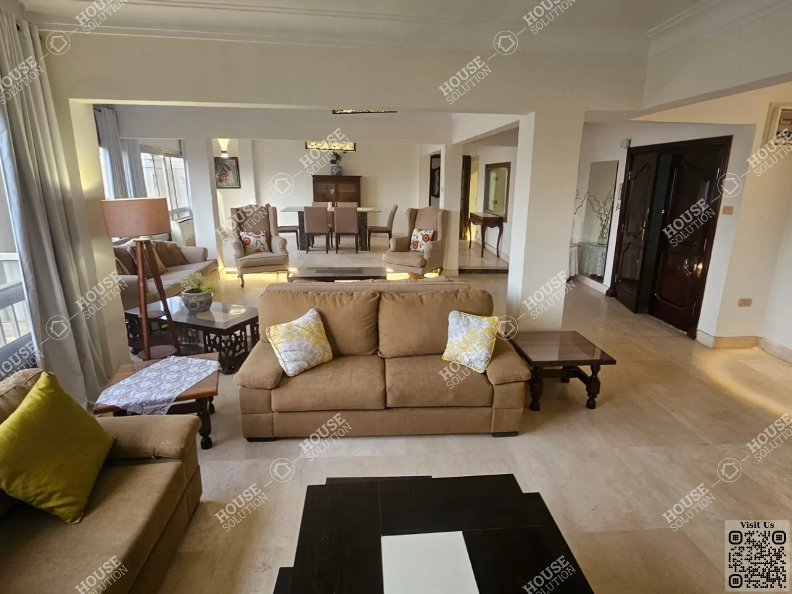 RECEPTION  @ Apartments For Rent In Maadi Maadi Degla Area: 250 m² consists of 4 Bedrooms 3 Bathrooms Furnished 5 stars #6619-1