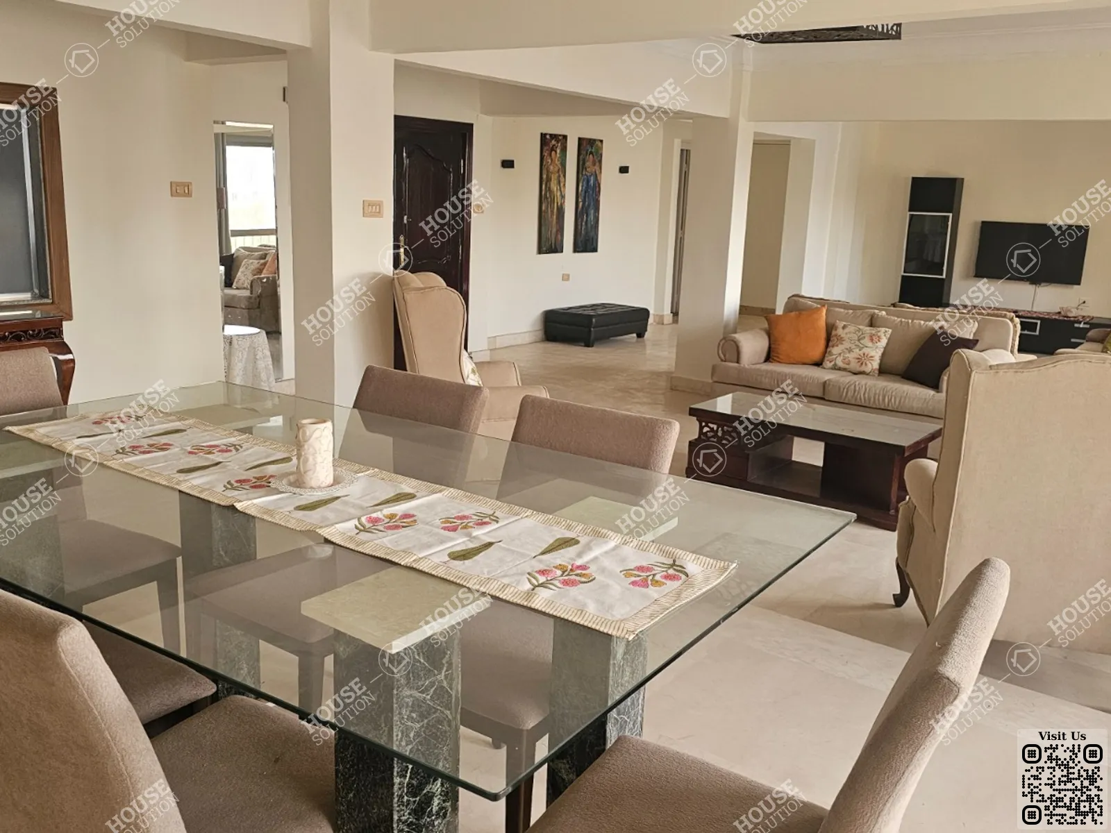 RECEPTION  @ Apartments For Rent In Maadi Maadi Degla Area: 250 m² consists of 4 Bedrooms 3 Bathrooms Furnished 5 stars #6619-2