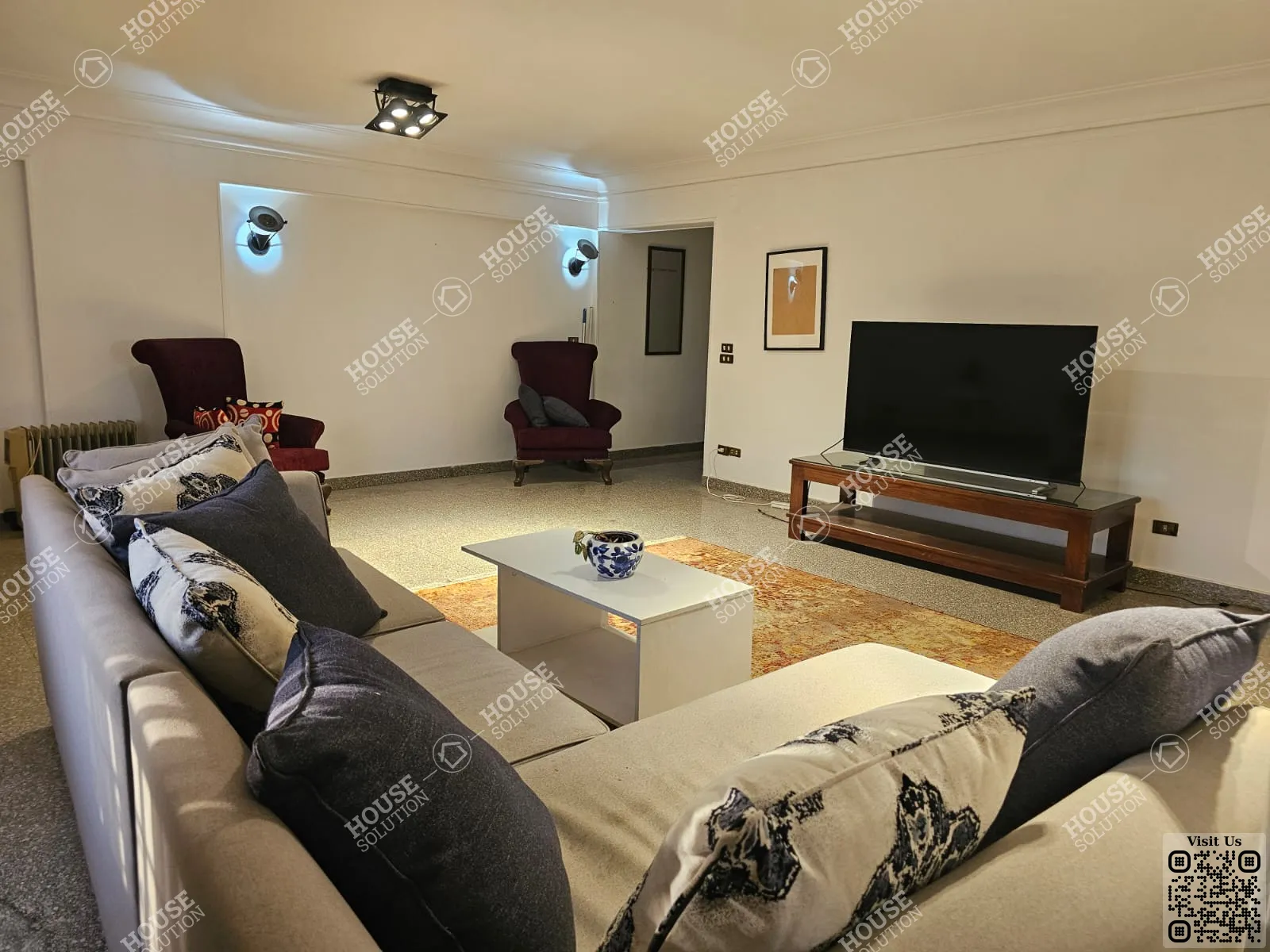 RECEPTION  @ Apartments For Rent In Maadi Maadi Sarayat Area: 145 m² consists of 3 Bedrooms 3 Bathrooms Furnished 5 stars #6638-0