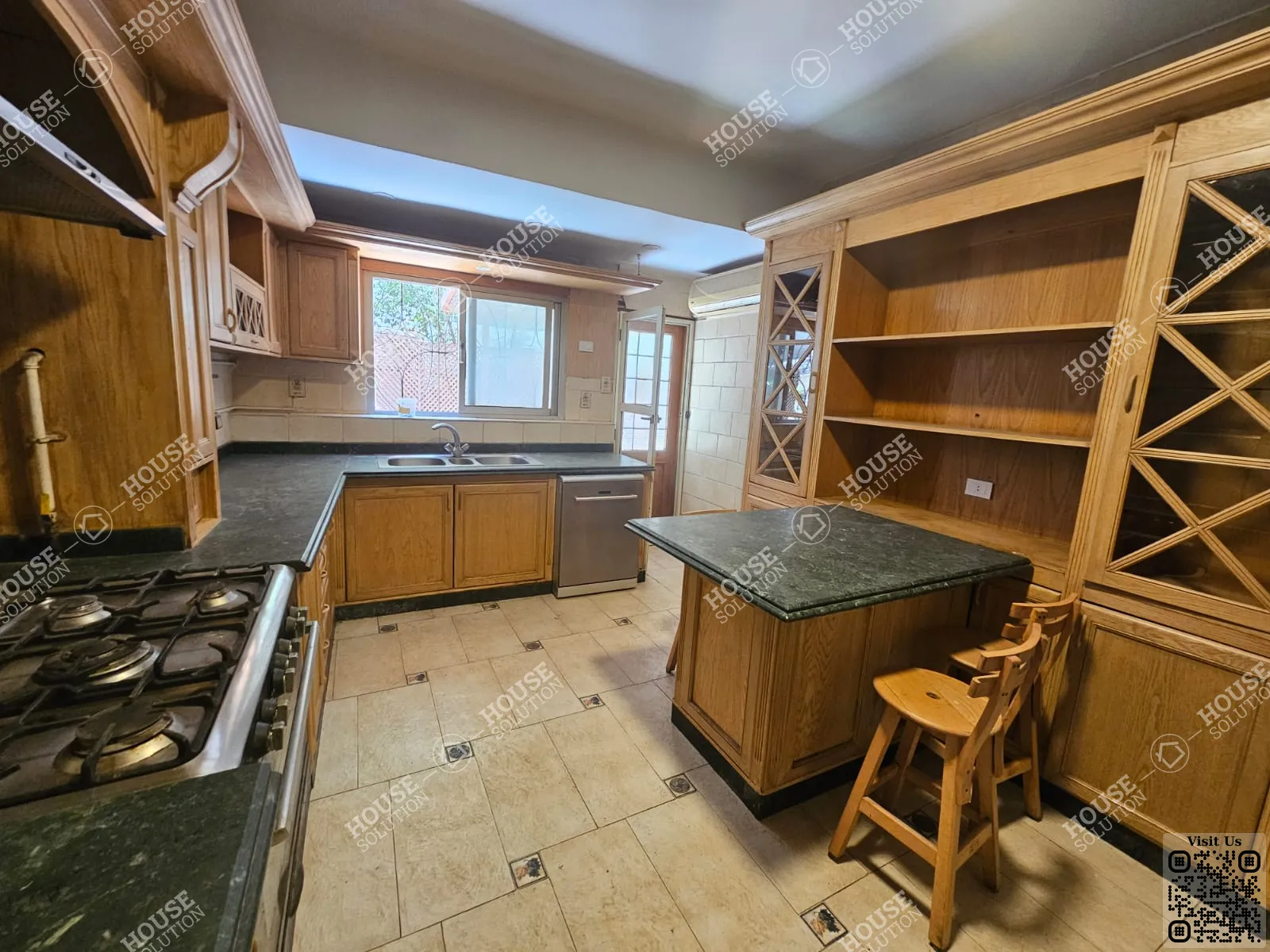 KITCHEN  @ Ground Floors For Rent In Maadi Maadi Sarayat Area: 280 m² consists of 3 Bedrooms 4 Bathrooms Modern furnished 5 stars #6667-2